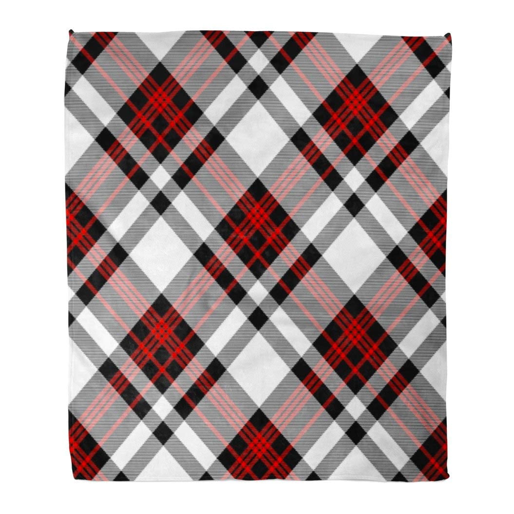 red black and white plaid pants