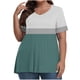 thumbnail image 1 of Camiseta de Manga Corta de Cuello en V Sólido Casual, Camisetas de Manga Corta para las Mujeres, 1 of 4