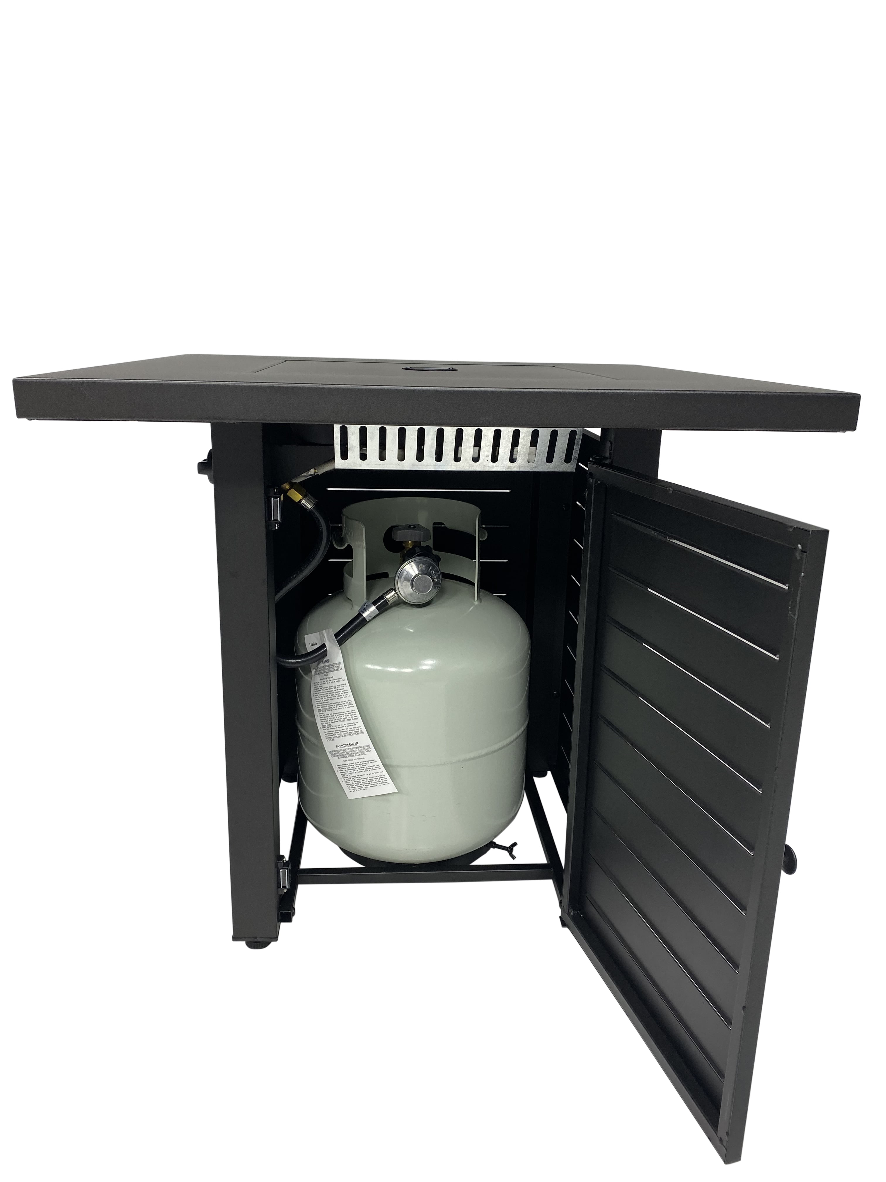 Mainstays 28-Inch Propane Fire Pit Table with Lid and cover, 50,000 BTU,  28" (W) X 28" (D) X 25" (H)