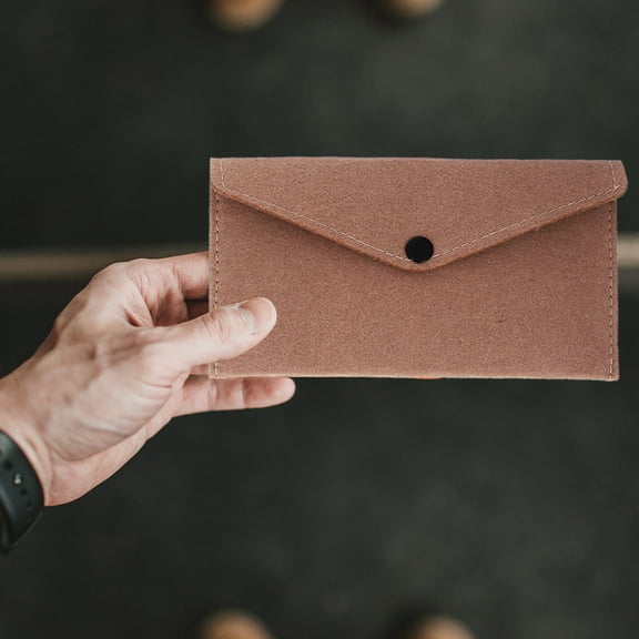 ORDDIART 10Pcs Phone Storage Bag Felt Envelope Pouch with Snap Close for Everyday Use