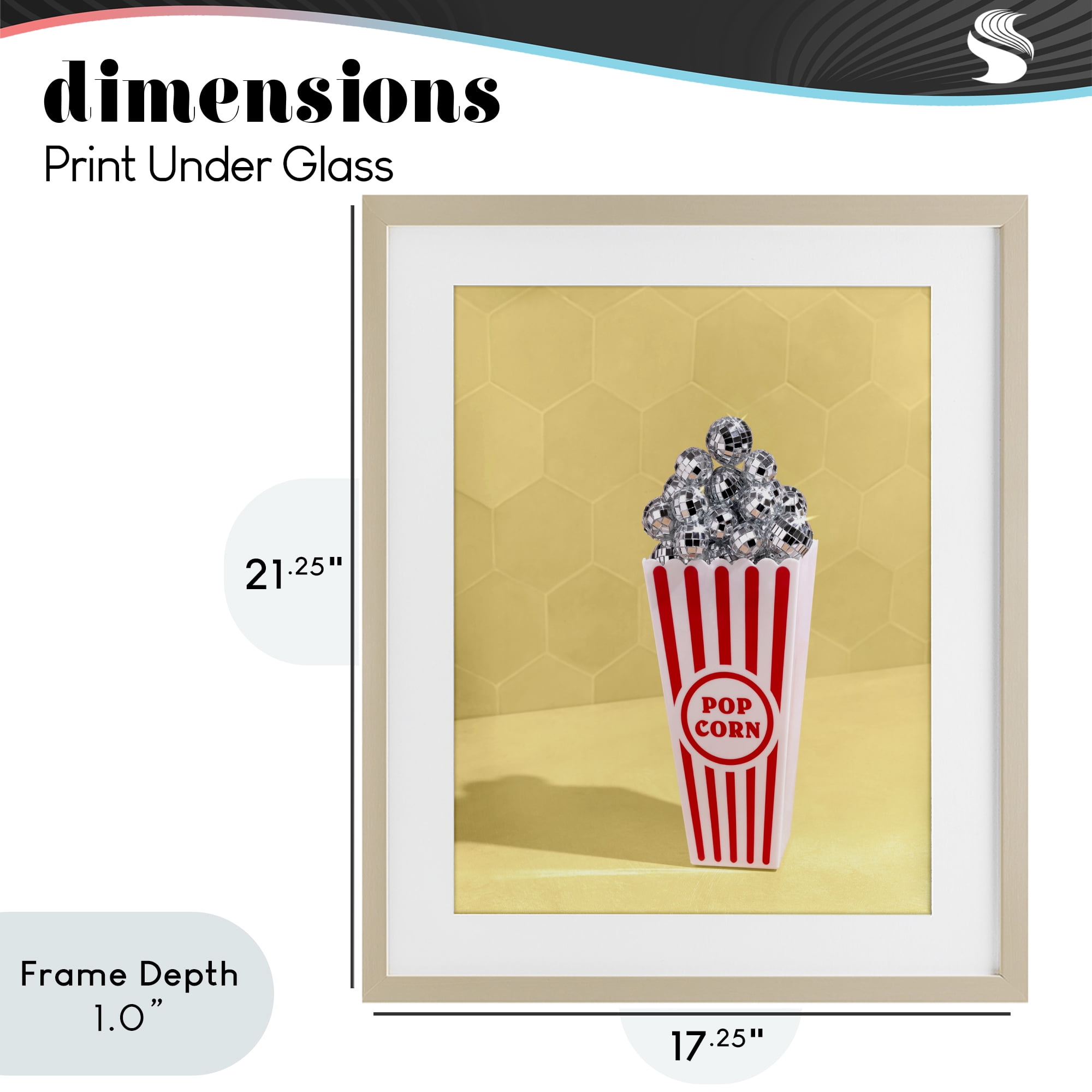 Stupell Industries Disco Filled Popcorn Birch Framed Print Under Glass, design by LISH Creative