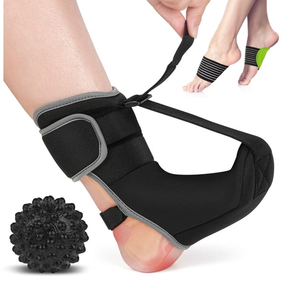 Plantar Fasciitis Night Splint Sock with Massage Ball for Tension Relief,Upgraded Planters Facetious Relief, Achilles Tendonitis Relief, Foot Drop,plantar fasciitis night splints for Foot Pain