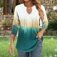 thumbnail image 2 of Fewfanhot Women's Tops, Tees & Blouses V Neck Shirts Pleated Business Casual Blouses Fall Loose Tunic Tops, 2 of 6