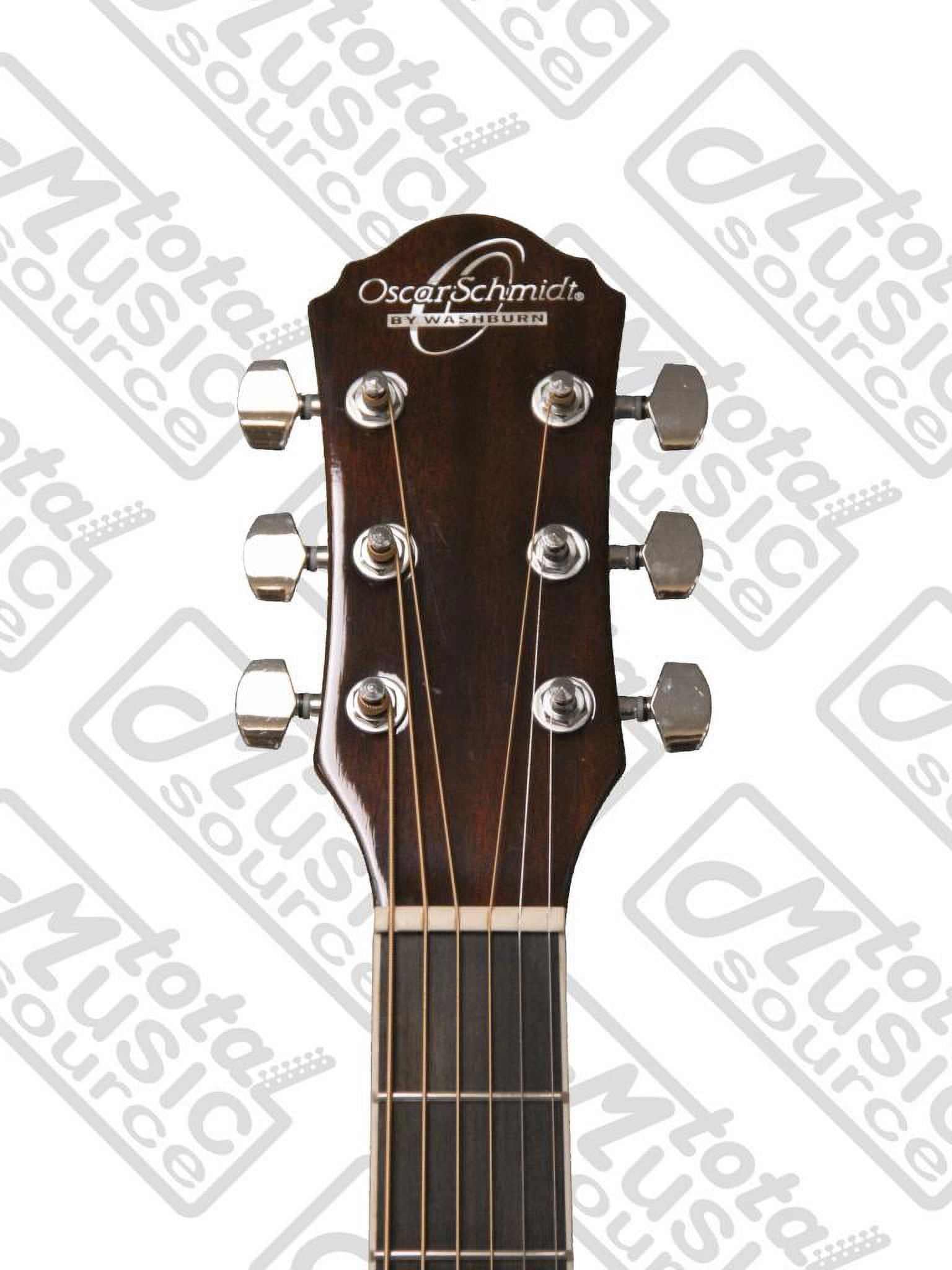 Oscar Schmidt OACEFN Guitar - Acoustic Electric Auditorium Size - Flame Natural