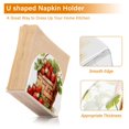 thumbnail image 4 of Strawberry with Leaves Acrylic Napkin Holder Clear Paper Tissue Dispenser Kitchen Dining Room Bathroom Party Hotel, 4 of 8