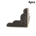 thumbnail image 1 of HEVIRGO 4Pcs 25mm Antique Triangulaire Support d'Angle Quincaillerie Housse de Protection pour Bagages, 1 of 10