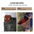 thumbnail image 2 of Foraging Bag - Leather Collapsible Pouch Bushcraft Belt Dump Bags - Brown, 2 of 9