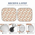 thumbnail image 5 of Kdxio Carrot Print 2-Piece Sun Shade Front Windshield - Foldable Car Front Window Sunshades for Most Sedans SUV Truck, 5 of 6