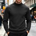 thumbnail image 6 of Zvmxot Fleece Turtleneck Sweatshirt for Men Pullover Solid Casual Sweatshirts Fall Winter, 6 of 6