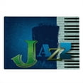 thumbnail image 2 of Jazz Music Cutting Board, Abstract Cracked Background Piano Keys Themed Print Rhytym Image, Decorative Tempered Glass Cutting and Serving Board, Large Size, Navy Green White, by Ambesonne, 2 of 5