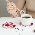 thumbnail image 6 of Disketp Rose Funny Coasters,6 Pcs Leather Coasters With Holder, Perfect Housewarming Hostess Gifts,Protect Furniture From Water Marks Scratch And Damage, 6 of 9