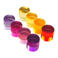 thumbnail image 4 of BELOVING 8 Pieces Rainbow Building Blocks Set Gift Rainbow Acrylic Gemstone Cylinders 2.5cm, 4 of 9