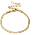 thumbnail image 1 of 5Pcs 304 Stainless Steel Herringbone Chain Bracelet 18K Gold Plated Classic Bracelet Bracelets Ornament for Women DIY Necklace Bracelet Earring Jewelry Craft Making Wide: 3 6 inch(15.1cm), 1 of 3