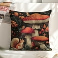 thumbnail image 5 of Mushrooms squirrel bird Linen toss pillowcase Decoration pillowcase Gift preferred 20x20" Cushion cover 4 set Sofa pillowcase Sofa bedroom living room car, 5 of 5