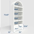 thumbnail image 2 of EastVita 72" Tall Arched Pantry Cabinet with Doors, 5-Tier Kitchen Pantry Cabinet with Adjustable Shelf & Black Handles, Wood Storage Cabinet for Dining Room, Kitchen, Living Room, 2 of 8