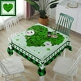 thumbnail image 5 of St.Patrick''s Day Love Shamrock 60x60inch Tablecloths for Square/Round Tables,Green Buffalo Plaid Parties Table Cloth Cotton Linens Covers for Kitchen Dinning Wedding,Wrinkle Resistant, 5 of 5