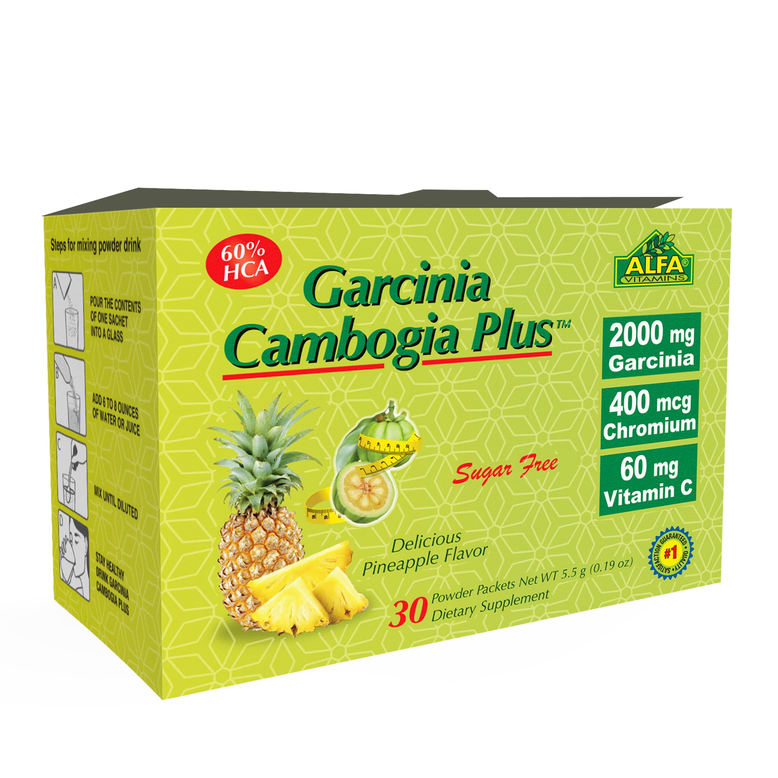 Alfa Garcinia Cambogia Powder, 5.5 g, 30 Count - Walmart ...