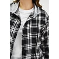 thumbnail image 4 of Sobre camisa con capucha Roman Fashion/Tallas EXtras, 8066 (Negro cuadros) negro 38, 4 of 7
