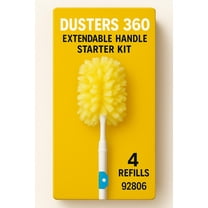 Dusters 360 Extendable Handle Starter Kit with 4 Refills – Long Reach Dusting Solution Over 1 LB for Home, Ceiling Fans, Furniture & Hard-to-Reach Areas 92806