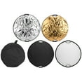 thumbnail image 2 of 5 In 1 Reflective Cloth Round Double Handle Foldable Reflector Panel For Photography Fill Light Indoor Outdoor, 2 of 8