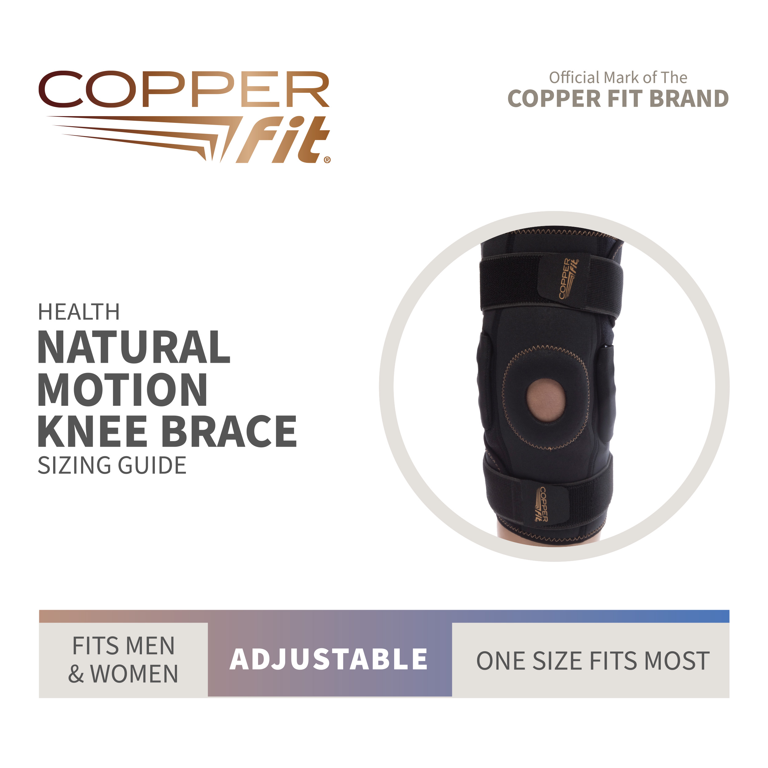Copper Fit Natural Motion Knee Brace with X-Pivot Hinge photo 3