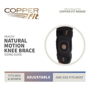 Copper Fit® Natural Motion Knee Brace, Adjustable and Breathable, One Size Fits Most