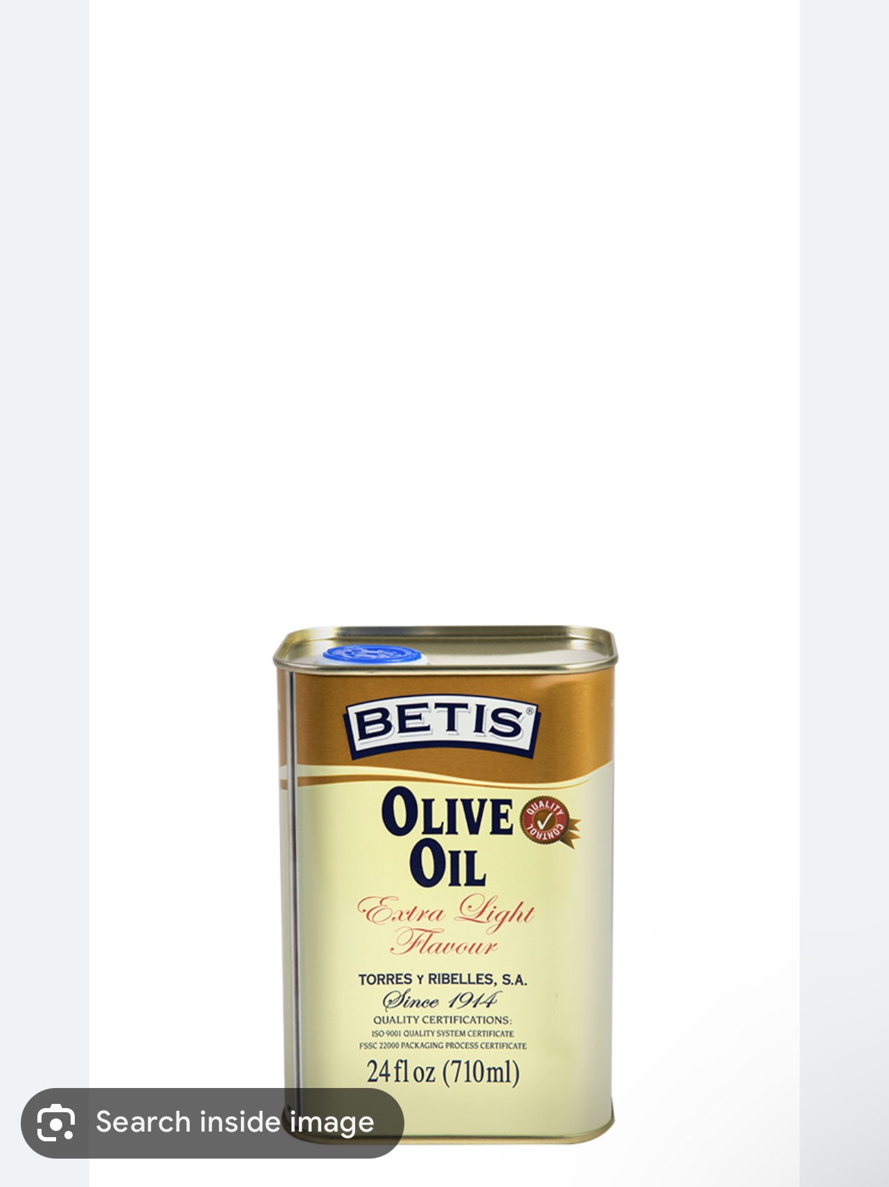 Wesson Betis Extra Lite Flavor Olive Oil 24oz Tin Can (Pack of 1)