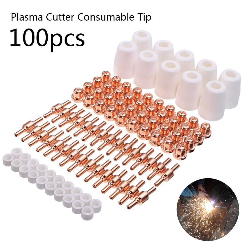 Miuline 100pcs Plasma Cutter Accessories Red Copper Plasma Electrode
