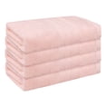 thumbnail image 1 of Toallas de baño de algodón a rayas REGALWOVEN, absorbentes, toallas para cara y cuerpo para hoteles, spa 14" x 14" rosa 4, 1 of 7