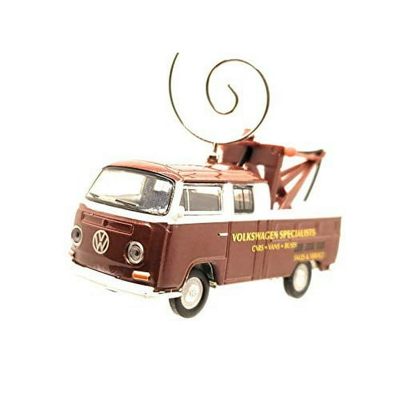 1968 Volkswagen VW Type 2 Tow Truck Christmas Ornament 1:64 Brown