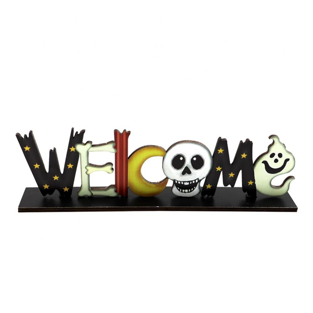 Happy Halloween Wooden Centerpiece Signs Halloween Table ...