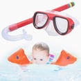 thumbnail image 2 of Kids Snorkel Set, Anti-Fog Snorkeling Mask with Nose Covers for Youth Junior Child, Boys & Girls Age 5-12, Semi-Dry Diving Scuba Swimming Goggles Gear Packages, 2 of 5