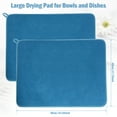 thumbnail image 3 of 2Pcs Dish Drying Mat for Kitchen Counter 24 x 17 Inch Absorbent Microfiber Dishes Drainer Mats Kitchen Dish Drying Mat Absorbent Draining Mats Washable Dish Drain Pad for Countertop Rack Under Sink, 3 of 9