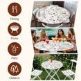 thumbnail image 6 of Gray Botanical Round Tablecloth 36-44 Inch Round Fitted Table Cloth with Elastic Edge, Farmhouse Spring Summer Floral Leaves Waterproof Table Cover Protector for Outdoor Picnic Party Dining, 6 of 6