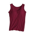 thumbnail image 4 of yunLCZ Square Neck Tank Top Women's Fashionable Casual Soft And Comfortable With Chest Pad Solid Color Vest Summer Sleeveless Tops, 4 of 4