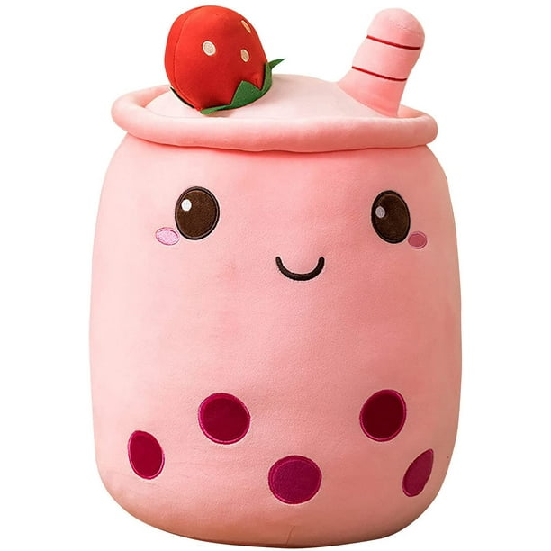 13.8inch Boba Plush Pearl Milk Tea Cup Plushie Pillow Cute Cartoon Bubble Stuffed Toy with