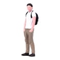 thumbnail image 3 of Figura masculina en miniatura a escala 1:64, minicoleccionables, robustas, realistas, personas diminutas Chico mochilero, 3 of 9