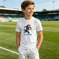 thumbnail image 2 of Outdoor Tops for Little Boy Scotland Print Short Sleeve Sporty Graphic Kids Summer Clothes Size 7-8T, 2 of 4