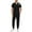 Black, variant on Men's Scrub Sets, Modern V-Neck Scrub Top & Jogger Scrub Pants with Multi Pockets Professionals Soft Stretch Athletic Nursing Uniform Workwear (Pink)