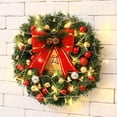 thumbnail image 5 of Corona navideña con luces, decoración navideña preiluminada, puerta de entrada, corona de pino artificial, puerta,50 cm, 5 of 5