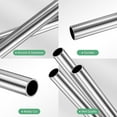 thumbnail image 2 of Tubo de acero inoxidable 304 de 200 mm en paquete de 3, 12 mm de diámetro exterior y 1 mm de grosor de pared, tubería de acero inoxidable sin costura [0.47x0.04x7.9IN], 2 of 7