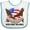 White and Blue, variant on Inktastic Memorial Day- Never Forget Our Heroes- Bald Eagle Boys or Girls Baby Bib