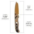 thumbnail image 5 of CRKT M16-02XD Everyday Carry Folding Knife with Crossbar Lock: D2 Plain Edge Blade, Desert Tan Grivory Handle, Pocket Clip, M16-02XD, 5 of 6