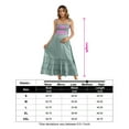 thumbnail image 5 of Sleeveless Maternity Dress Women's Summer Spaghetti Strap Smocked Tiered Flowy Maxi Dress, 5 of 5