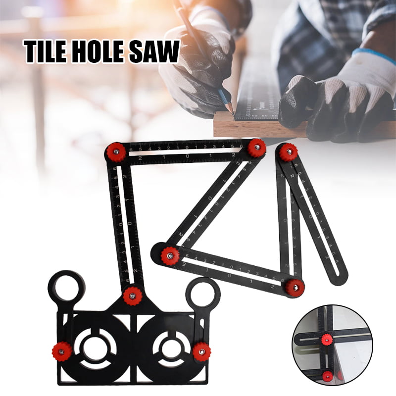 for Home Improvement Tools For Installation Of Handles Professional Durable Hole Locator Ruler Tile Hole Locator 