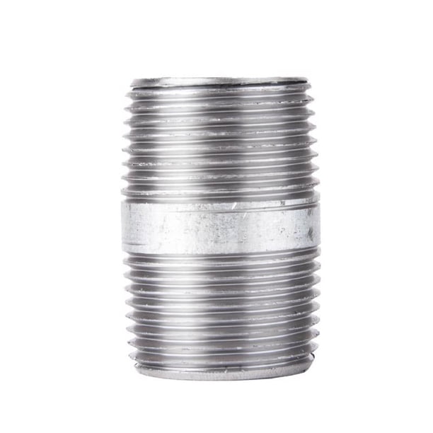 Nipple BK Products de acero galvanizado de 1/8 pulgadas MPT x 1,5 cm de largo