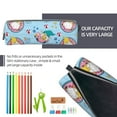 thumbnail image 5 of Fotbe Gnome Pool Party Pattern Leather Pencil Case, Pencil Pouch with Durable Zipper, Compact and Stylish Organizer for Stationery, Art Supplies, Travel Essentials, 5 of 7