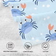 thumbnail image 3 of Crab Pattern Bath Towel 100% Cotton Soft Thick High Absorbency Hand Face Towel Single Pack 16x28in, 3 of 7