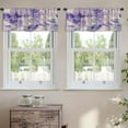 thumbnail image 2 of LALILO Kitchen Curtain Valance Christmas Scene Snowfall Rod Pocket Window Curtain 52"x 18" Set of 2, 2 of 7