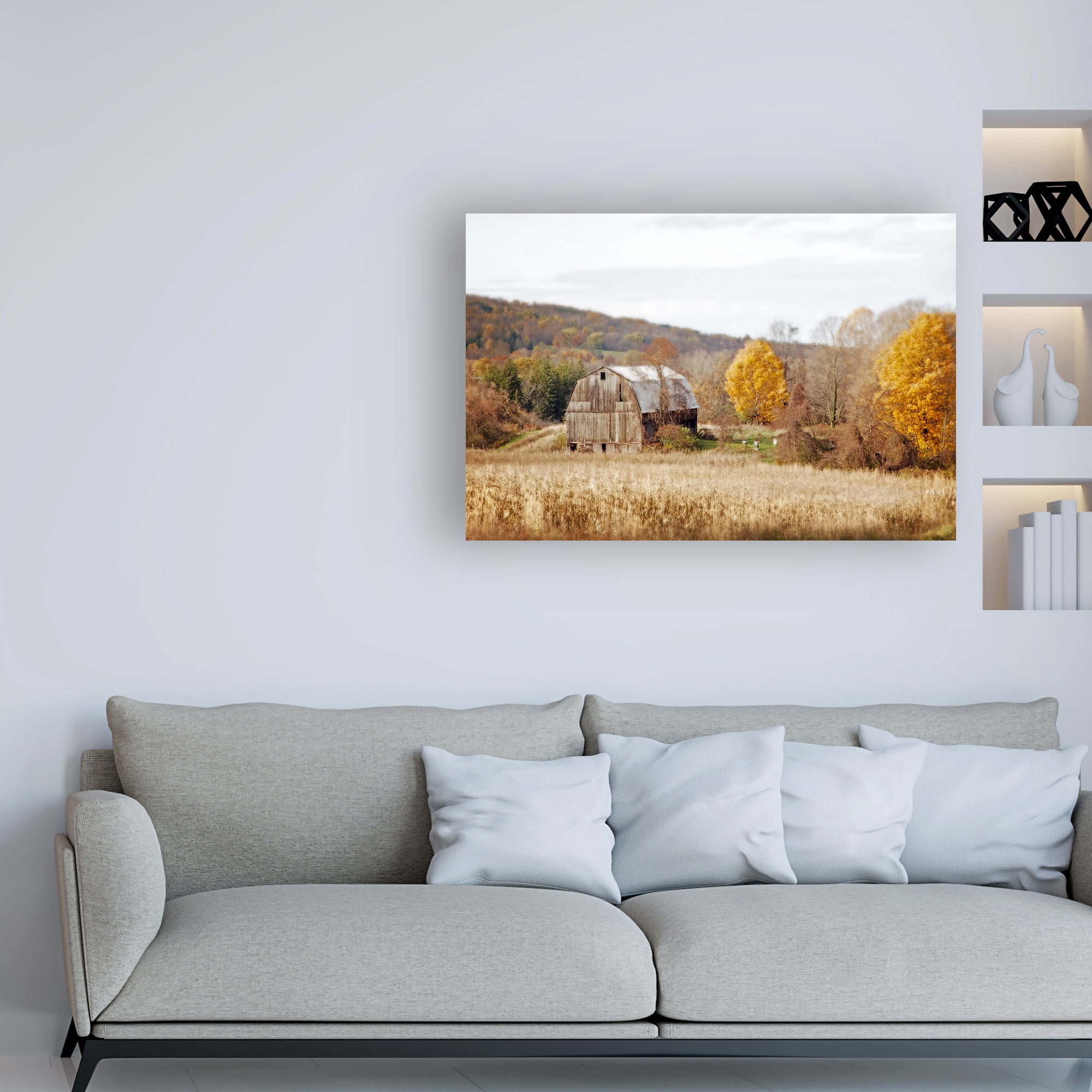 Trademark Fine Art Landscape Canvas Art ' Barn & Beehives ' by Brooke T. Ryan